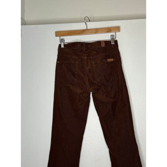 7 For All Mankind Brown Corduroy Bell Bottom Mid-rise Flared Jeans - Picture 16 of 16
